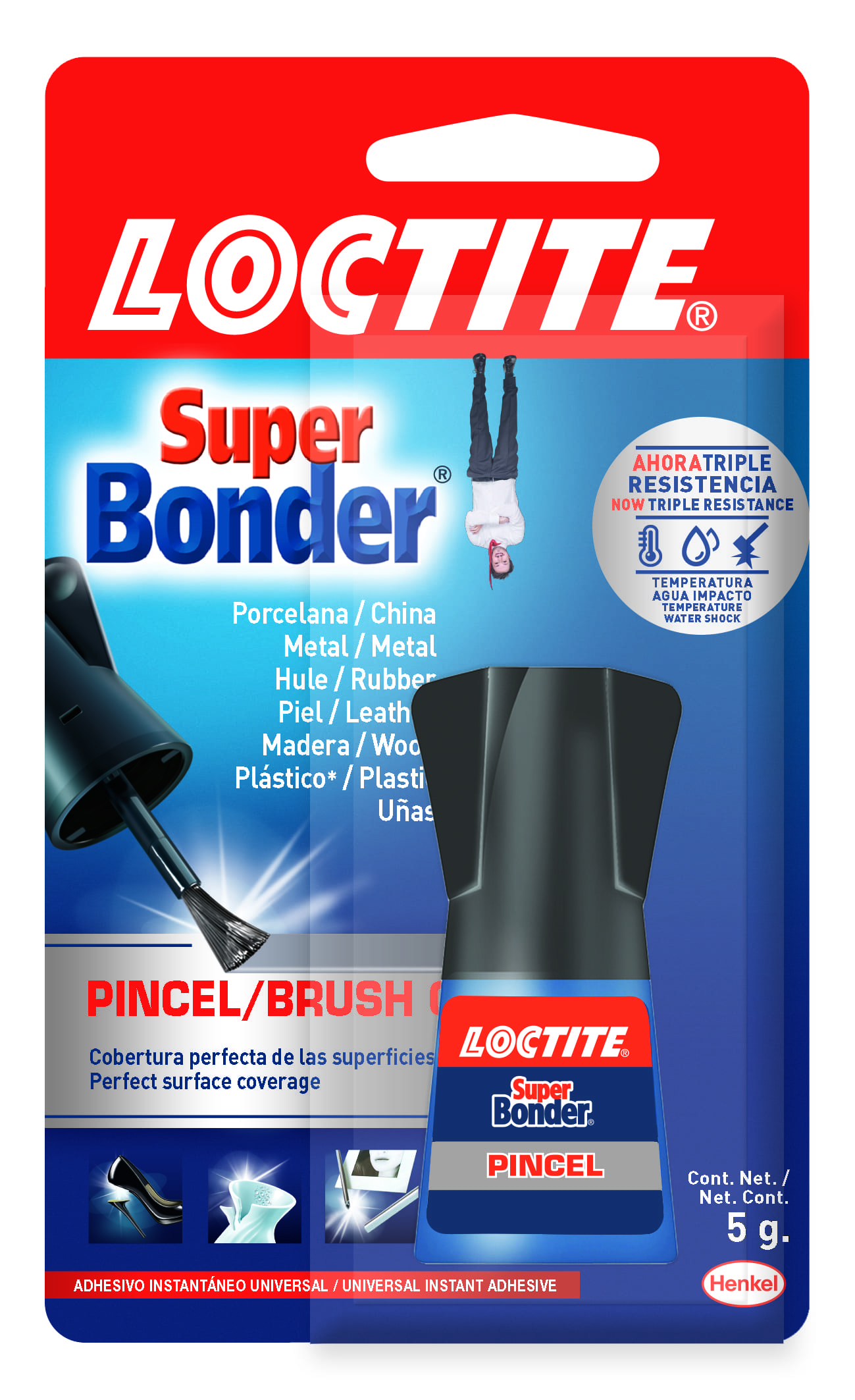 Adhesivo instantaneo 5 gramos Pincel Super Bonder Loctite